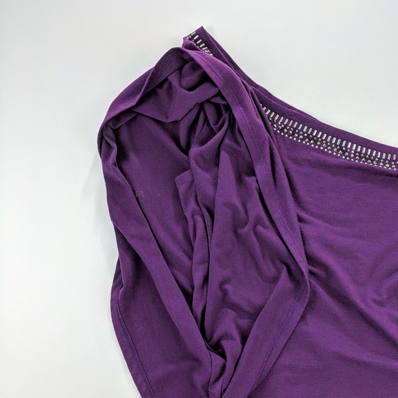 Guess One Shoulder Studs Embellished Top/Blouse M - Picture 5 of 7